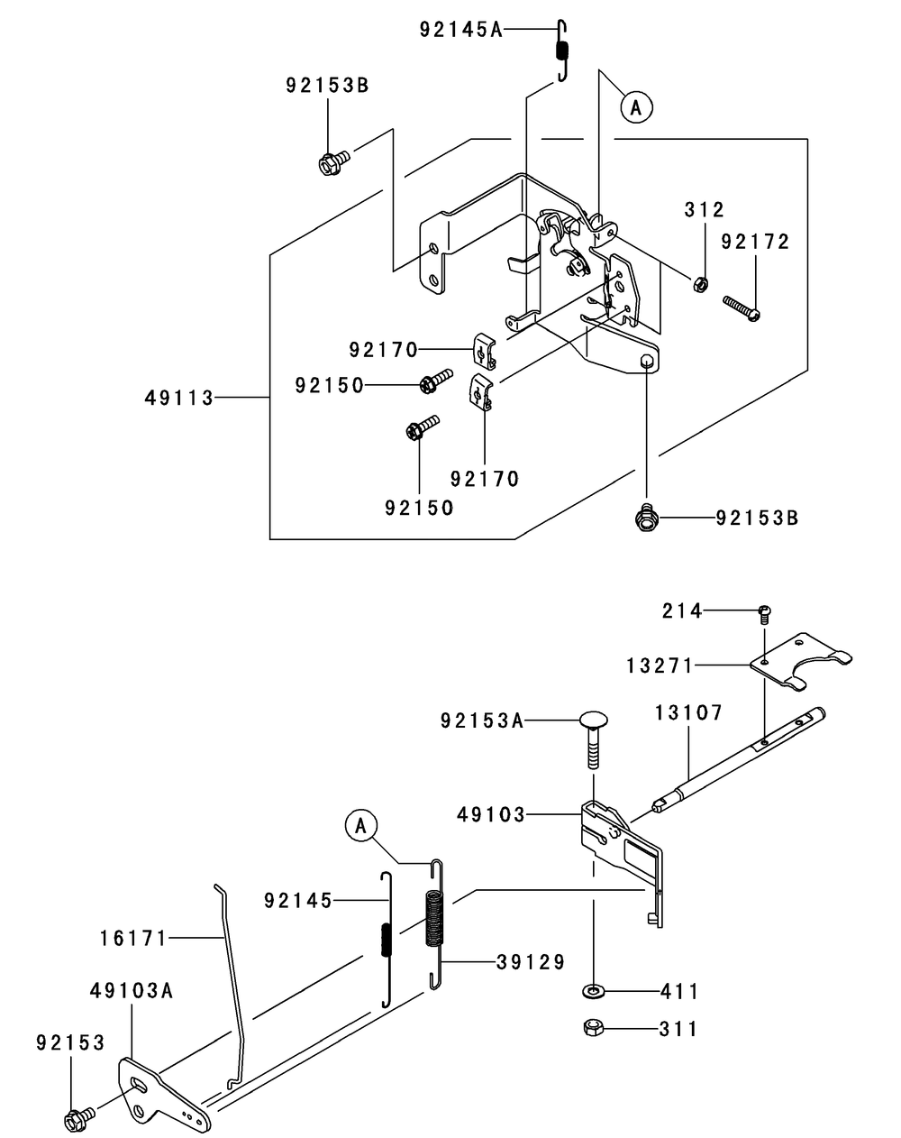 Kawasaki Fr651v-As05 Control Equipment Diagram and Parts List for Z-FORCES48 (17AI5BHB-17AI5BHB009-17AI5BHB010-17AI5BHB056)(2010) Cub Cadet Lawn Tractor